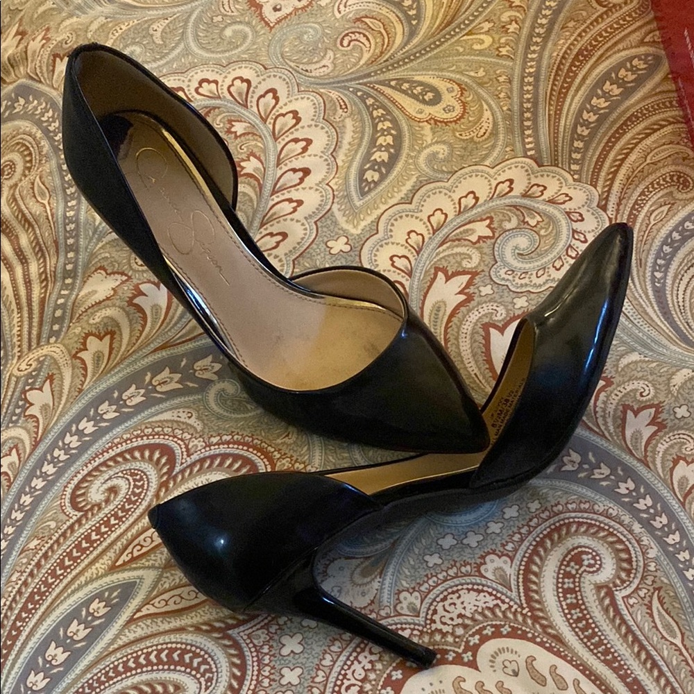 Jessica Simpson Black Patent Leather Heels